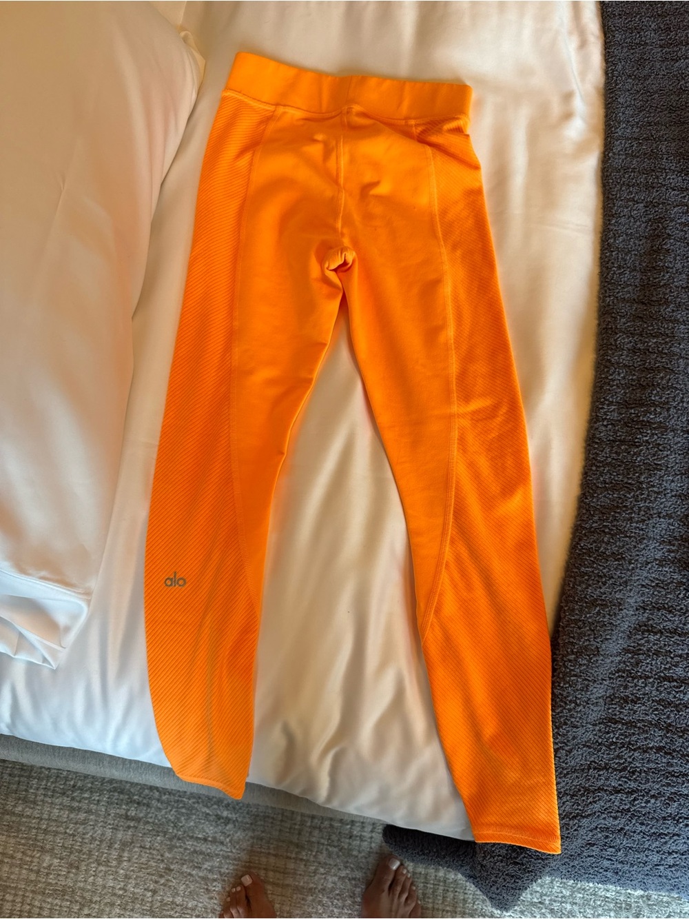 ALO Yoga Bright Orange High-Rise Leggings